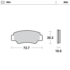 MOTO-MASTER КОЛОДКИ ДИСКОВІ ТОРМОЗНІ SINTER METAL ENDURO: 21 (NITRO) ЗАД CF MOTO C-FORCE 450 / 520 / 625 / 850, Z-FORCE 550 / 800 / 1000 (PATRZ ОПИС ТОВАРУ)