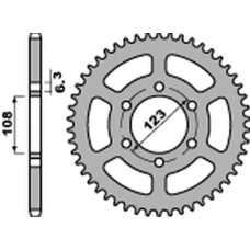 ЗАДНЯ ЗІРКА PBR 4412 51 F APRILIA 50 SX '14-'20, DERBI 50 DRD/GP1 '04-'09 (JTR1133.51) (LANC.420) (STD.-2)