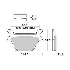 SBS BRAKEPADS SINTERED ЗАДНЯ