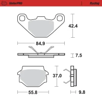 MOTO-MASTER BRAKEPADS KTM: 125-250-300-350-500, LC4 600, TM: 125, APRIL