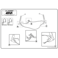 GIVI KIT WITH ДОВГІ BRACKETS FOR S650 CHILDS СИДІННЯ