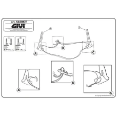 GIVI KIT WITH ДОВГІ BRACKETS FOR S650 CHILDS СИДІННЯ