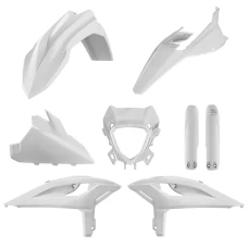 КОМПЛЕКТ ПЛАСТИКА POLISPORT (ПОВНИЙ KIT) BETA RR 2T/4T RACING '25-'26; RR 2T/4T X-PRO '25-'26 У КОМПЛЕКТІ ЗАХИСТ ДЛЯ ФАР (8399100003)  І КРИШКИ АМОРТИЗАТОРІВ (8399100002) КОЛІР БІЛИЙ