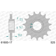AFAM 2026/04 ШЕСТЕРНЯ ПЕРІД 2078 17 BMW F 650/700/800 GS (JTF704.17) (LANC. 525)