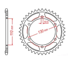 ЗАДНЯ ЗІРКА MTX PARTS 241 47 YAMAHA R1 '09-'14, FZ6 '04-'09, R6 '03-'10 (+1) (JTR479.47) (LANC. 530)
