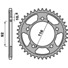 ЗАДНЯ ЗІРКА PBR 4542 41 C45 KAWASAKI ZZR 1400 (06-10) (LANC. 530) (JTR1493.41)