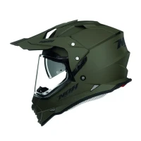 NOX ШОЛОМ OFFROAD / TRAIL DUOSPORT (DUAL) N312 SOLID Z ХВІРТКА I БЛЕНДА КОЛІР ЗЕЛЕНИЙ МАТОВА (ХАКІ) РОЗМІР XL