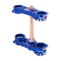 XTRIG ПОЛКИ ПІДВІСКИ ПЕРІД ROCS TECH TRIPLE CLAMPS YAMAHA YZ 250F '24-'25; YZ 450F '23-'25 (OFFSET 22MM) КОЛІР СИНІЙ