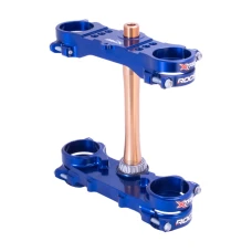 XTRIG ПОЛКИ ПІДВІСКИ ПЕРІД ROCS TECH TRIPLE CLAMPS YAMAHA YZ 250F '24-'25; YZ 450F '23-'25 (OFFSET 22MM) КОЛІР СИНІЙ