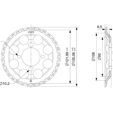 TEC-X ЗАДНЬОЇ SPROCKET, 32 ЗУБІВ (415), SOLIFER SM 71-80 - MAILLARD
