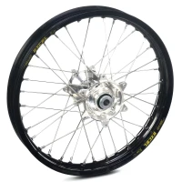 REX WHEELS КОМПЛЕКТНИЙ КОЛЕСО ЗАД REX 19 ЦІЛІ 19 X 2,15 ЧОРНА ДИСК / СРІБНА СТУПИЦЯ / СРІБНЕ СПИЦІ / СРІБНЕ NYPLE (OS 22 MM)  DO KTM SX / SXF '23-'26 , HUSQVARNA FC / TC  '23-'26   (HIGH 3X ПІДШИПНИК)