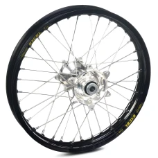 REX WHEELS КОМПЛЕКТНИЙ КОЛЕСО ЗАД REX 19 ЦІЛІ 19 X 2,15 ЧОРНА ДИСК / СРІБНА СТУПИЦЯ / СРІБНЕ СПИЦІ / СРІБНЕ NYPLE (OS 22 MM)  DO KTM SX / SXF '23-'26 , HUSQVARNA FC / TC  '23-'26   (HIGH 3X ПІДШИПНИК)