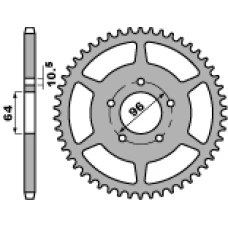 ЗАДНЯ ЗІРКА PBR 254 43 C45 HONDA XL 200R 81-84 (LANC. 520)