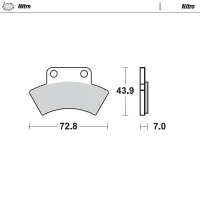 MOTO-MASTER BRAKEPADS POLARIS ЗАДНЬОЇ: SCRAMBLER/SPORTSMAN 500 <1997, SCRAMBLER 4