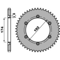 ЗАДНЯ ЗІРКА PBR 1499 47 C45 MOTO MORINI 350 (86-87) (LANC. 520)