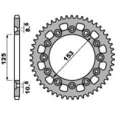 ЗАДНЯ ЗІРКА PBR 4307 53 F HONDA CRM 250 (LANC. 520)