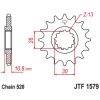 JT ЗІРОЧКА ПЕРІД 579M 17 YAMAHA YZF R1 '98-21', FZ-1 '10-15' (579M17JT) (LANC. 520) КОНВЕРСІЯ - зображення 1