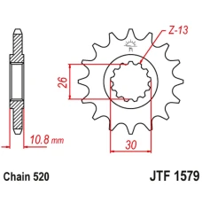 JT ЗІРОЧКА ПЕРІД 579M 17 YAMAHA YZF R1 '98-21', FZ-1 '10-15' (579M17JT) (LANC. 520) КОНВЕРСІЯ