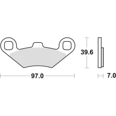 TRW LUCAS КОЛОДКИ ДИСКОВІ ТОРМОЗНІ KH159 SINTER OFFROAD POLARIS SPORTSMAN 400 98-, SCRAMBLER 500 01-10, SPORTSMAN 700 / 800 07-09, ПЕРІД/ЗАД (АКЦІЯ)
