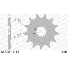 AFAM 2026/06 ШЕСТЕРНЯ ПЕРІД 825 13 HUSQVARNA TC/TE/TXC 250/310 '09-13' (LANC. 520) (JTF825.13)