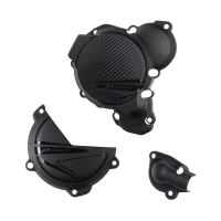 POLISPORT КОМПЛЕКТ ЗАХИСТ КРИШКИ (DEKLA) ГЕНЕРАТОР І ЗАХИСТ КРИШКИ КОМПЛЕКТА СЦЕПЛЕННЯ НАСОСО ВОДИ KTM EXC/XC-W 250/300 '24 КОЛІР ЧОРНИЙ