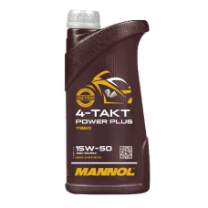 MANNOL МАСТИЛО ДЛЯ МОТОЦИКЛА SILNIKOWY 4-TAKT POWER ПЛЮС 15W-50 1L (7860)