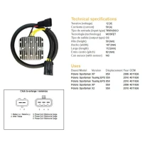 DZE РЕГУЛЯТОР НАПРУГИ POLARIS SPORTSMAN 550 '09-'10, 850 '09-'10 (40111636) MOSFET - 50A
