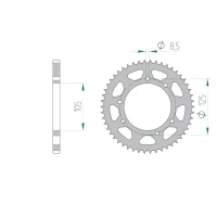 AFAM 2026/06 ШЕСТЕРНЯ ЗАД 4413 51 YAMAHA XT 125X/SM '05-'09 (441351JT) (LANC. 428) (JTR1134.51)