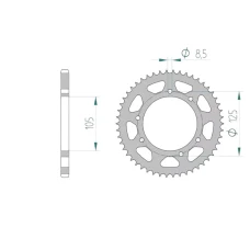 AFAM 2026/06 ШЕСТЕРНЯ ЗАД 4413 51 YAMAHA XT 125X/SM '05-'09 (441351JT) (LANC. 428) (JTR1134.51)