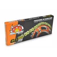 MOTO-MASTER ЛАНЦЮГ ПРИВІДНИЙ GP-428 MX PROFESSIONAL MOTOCROSS RACING CHAIN БЕЗ ORINGOW КОЛІР ЗОЛОТИЙ (134 ЛАНКИ, ЗАСТІБКА W КОМПЛЕКТІ)