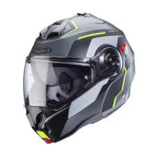 CABERG ШОЛОМ SZCZEKOWY FLIP-UP МОДЕЛЬ DUKE EVO MOVE КОЛІР СІРИЙ MAT/CZARNY/ZOLTY FLUO РОЗМІР L