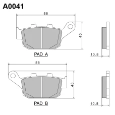 NISSIN 2024/10 КОЛОДКИ ДИСКОВІ ТОРМОЗНІ KH140 ПРЕМІУМ-КЛАС SEMI-METALLIC (SPIEK METALICZNY) (ECE R90) (MADE IN JAPAN)