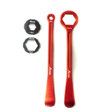 ACCEL КОМПЛЕКТ ЛОЖОК ДЛЯ ШИН(23+24CM) ALU7075 KUTE З КЛЮЧАМИ 10,13,17,27,32 MM КОЛІР КОЛІР ПОМАРАНЧ