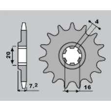 ПЕРЕДНЯ ЗІРКА JR CHT 413 12 SUZUKI RMX 50/ TS 50