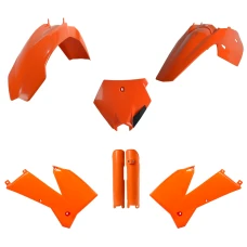 КОМПЛЕКТ ПЛАСТИКА POLISPORT (ПОВНИЙ KIT) KTM SX '05-'06; XC/XC-F 06-'07 В КОМПЛЕКТІ КРИШКА АМОРТИЗАТОРІВ  (8399000002) КОЛІР КОЛІР ПОМАРАНЧ