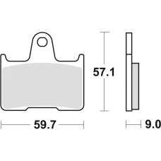 TRW LUCAS КОЛОДКИ ДИСКОВІ ТОРМОЗНІ KH254 SINTER STREET SUZUKI GSXR 600 04-05, GSF 650 05-06, GSXR 750 04-05, GSX 1400 01-07, ЗАД