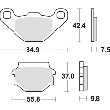 TRW LUCAS КОЛОДКИ ДИСКОВІ ТОРМОЗНІ KH67 ORGANIC APRILIA PEGASO 650 91-00, KAWASAKI KLR 250 84-05, GPZ 500 88-04, KLE 500 91-07, KL / KLR 600 / 650 84-04, ПЕРІД/ЗАД (АКЦІЯ)