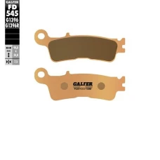 GALFER КОЛОДКИ ДИСКОВІ ТОРМОЗНІ KH755 FANTIC XX 125; XEF/XXF 250/450; XEX 250 '22-; YAMAHA YZ 250 '22-; WR/YZ 250F/450F '21-; YZ 450FX '21- SPIEK METALICZNY (КОЛІР ЗОЛОТИЙ) ПЕРІД