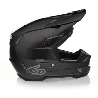 6D HELMETS ШОЛОМ CROSS/ENDURO МОДЕЛЬ ATR-3 SOLID GLOSS BLACK КОЛІР ЧОРНИЙ/СІРИЙ РОЗМІР L ( 58 - 59 CM )