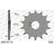 AFAM 2026/04 ШЕСТЕРНЯ ПЕРІД 2120 13 HONDA CR 125R '04-'07, CRF 250R/X '04-'17 (JTF1323.13) (LANC. 520)