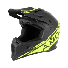 AMOQ METEOR V2 ШОЛОМ BLACK/HIVIS L