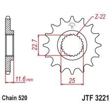 JT ЗІРОЧКА ПЕРІД 2180 11 POLARIS 250/300/325/400/500 (218011JT) (LANC. 520)