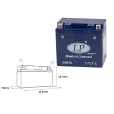 LANDPORT АКУМУЛЯТОР ZELOWY GTZ7-S 12V 6AH 112X69X103 BEZOBSLUGOWY - ZALANY (8)
