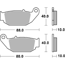 SBS АКЦІЯ КОЛОДКИ ДИСКОВІ ТОРМОЗНІ KH629 STREET CERAMIC КОЛІР ЧОРНИЙ ПІДХОДИТЬ DO: HONDA CB 125 R / 300 R 18-, CRF 250 L 13-17, SUZUKI GSX-R / S 18-, ЗАД