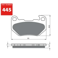 GOLDFREN ТОРМОЗНИЙ КОЛОДКИ 445 КЕРАМІЧНІ КАРБОНОВОГО AD