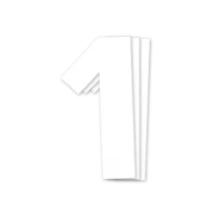 BLACKBIRD RACE НОМЕРИ БІЛА - PACK OF 3 CM.16X7.5CM #1