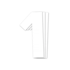 BLACKBIRD RACE НОМЕРИ БІЛА - PACK OF 3 CM.16X7.5CM #1