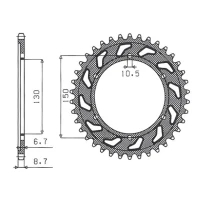 ЗАДНЯ ЗІРКА SUNSTAR 860 47 YAMAHA YZF 600R THUNDER CAT (96-03), YZF 1000 THUNDER ACE, FZR 1000 (JTR859.47) (LANC. 530) (86047JT)