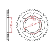 ЗАДНЯ ЗІРКА MTX PARTS 236 46 HONDA NX 650 '95-'01, YAMAHA XJ 6 '09-'15 (JTR305.46)* (LANC. 520) - PATRZ ROWNIEZ 430946 (JTR245/3.46)
