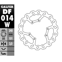 GALFER ДИСК ТОРМОЗНИЙ ПЕРІД HONDA CR 125R/250R '95-'07, CR 500 '95-'00, CRF 250R/450R '02- WAVE (240X101X3MM)